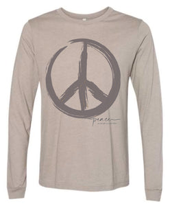 Large Art Peace Is Our Gift Long Sleeve Tee