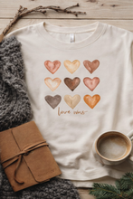Load image into Gallery viewer, Heart Love Artwork Women’s Tee | Garment Washed Soft Graphic T-Shirt