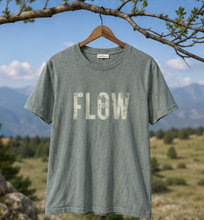 Load image into Gallery viewer, Flow T-Shirt | Garment Dyed Cotton Graphic Tee – Bay