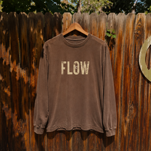Load image into Gallery viewer, Flow Long Sleeve T-Shirt | Garment Dyed Cotton Graphic Tee – Washed Cocoa