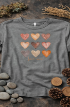 Load image into Gallery viewer, Heart Love Artwork Women’s Tee | Garment Washed Soft Graphic T-Shirt