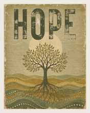 Load image into Gallery viewer, HOPE Wall Art Print | Nature-Inspired 8x10 Art | Good Words Worn Well Collection