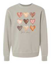 Load image into Gallery viewer, Heart Love Artwork Fleece Sweatshirt | Soft Garment Washed Unisex Pullover