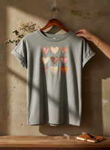 Load image into Gallery viewer, Heart Love Artwork Women’s Tee | Garment Washed Soft Graphic T-Shirt