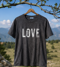 Load image into Gallery viewer, Love T-Shirt | Women's Relaxed Boyfriend Cotton Graphic Tee – Charcoal