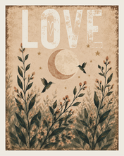 Load image into Gallery viewer, LOVE Wall Art Print | Nature-Inspired 8x10 Art | Good Words Worn Well Collection