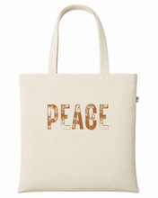 Load image into Gallery viewer, Peace Reusable Tote Bag | Hemp &amp; Organic Cotton – Khaki