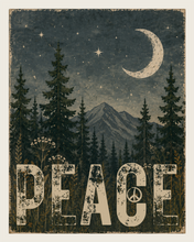 Load image into Gallery viewer, PEACE Wall Art Print | Nature-Inspired 8x10 Art | Good Words Worn Well Collection