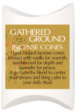 Load image into Gallery viewer, Gathered Ground Incense Cones – Vanilla, Sandalwood &amp; Lavender