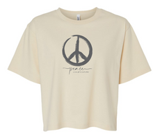Load image into Gallery viewer, Peace Is Our Gift Boxy Cropped Tee