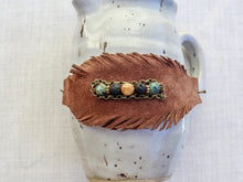 Load image into Gallery viewer, Feathered Leather Bracelet