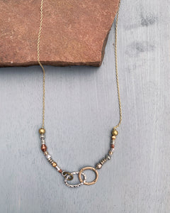 Mixed Metal Links Necklace