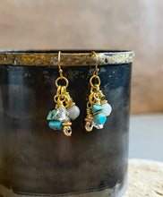Load image into Gallery viewer, Turquoise Moon Earrings