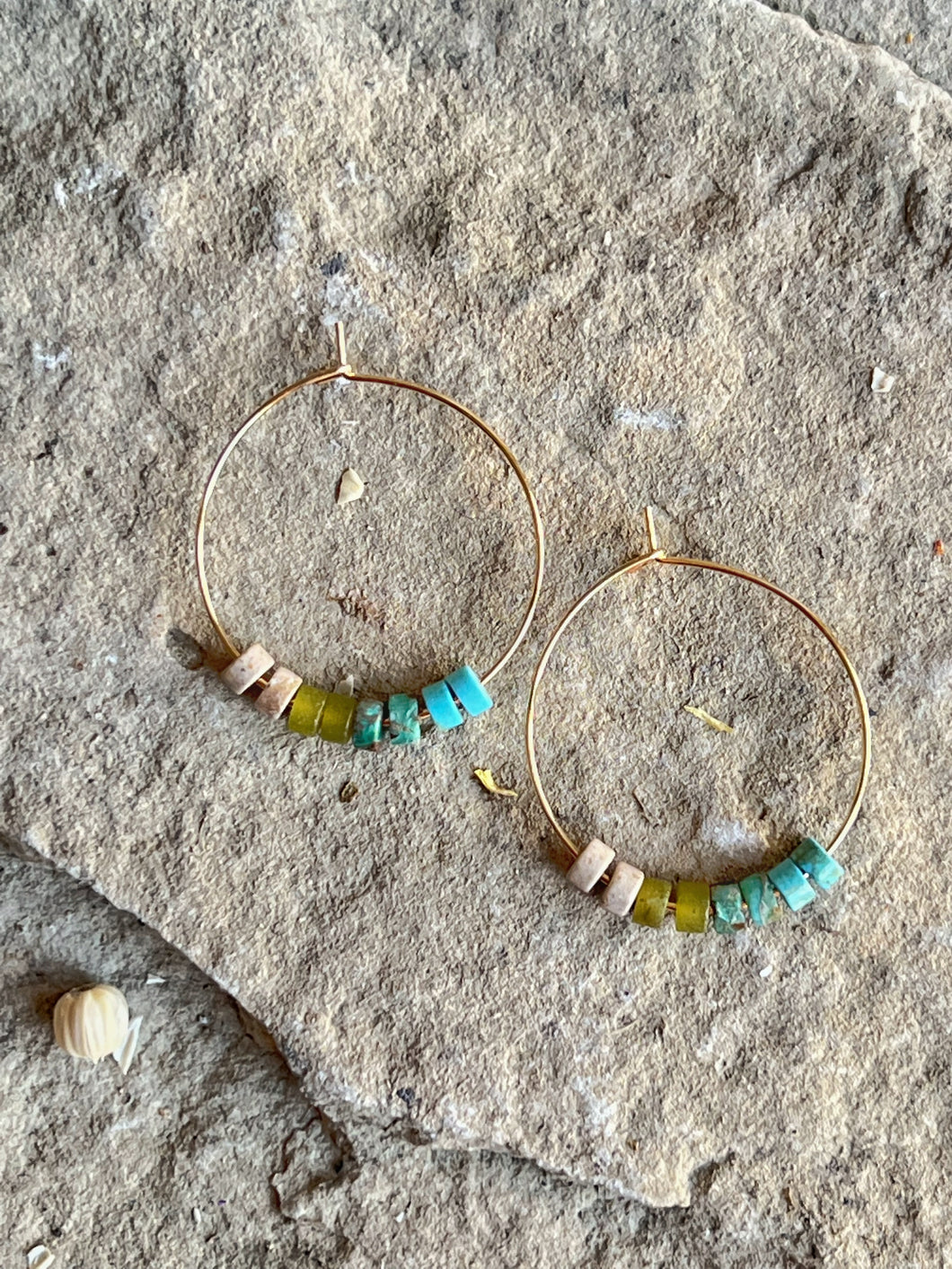 Heishi Hoop Earrings