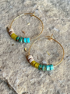 Heishi Hoop Earrings