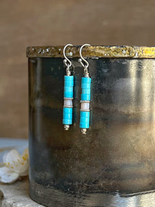Turquoise Column Earrings