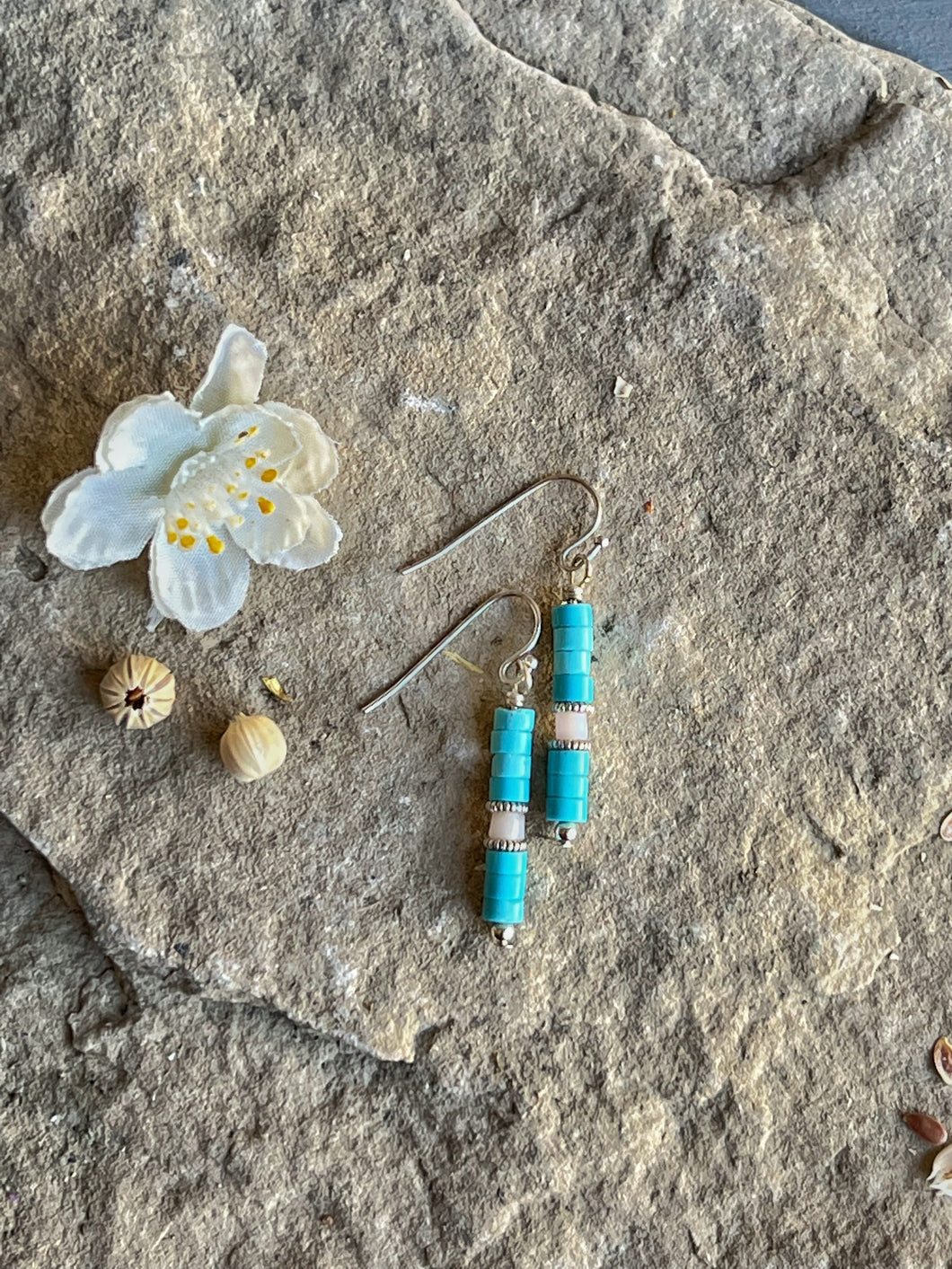 Turquoise Column Earrings