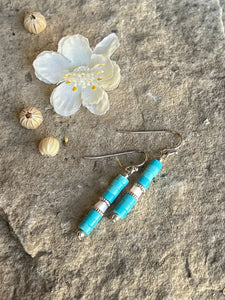 Turquoise Column Earrings