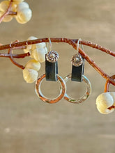 Load image into Gallery viewer, Circle Tab Leather Earrings