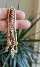 Load image into Gallery viewer, Unakite Leather Knot Bracelet