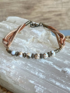 Zebra Jasper Bar Bracelet