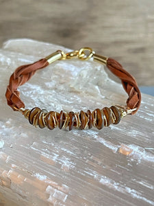 Tigers Eye Bar Bracelet