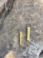 Load image into Gallery viewer, Textured Bar Earrings