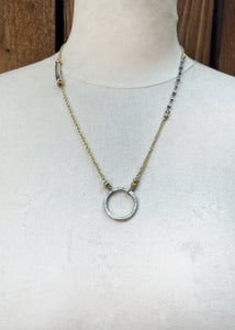 Circle Pendant Statement Necklace