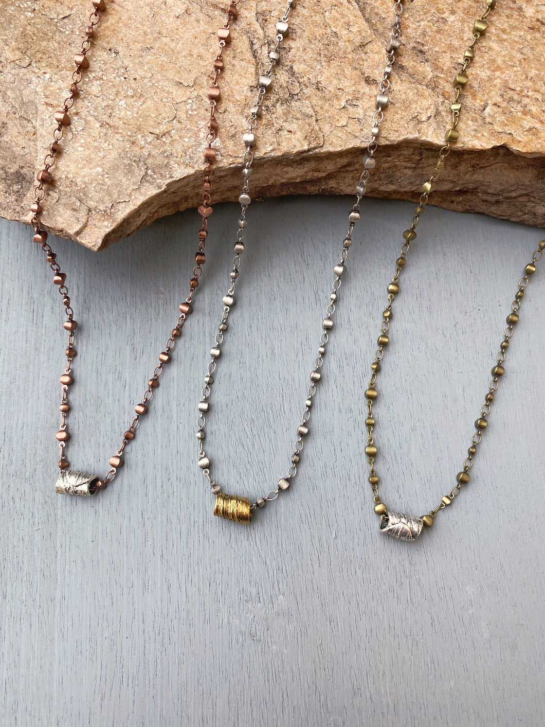 Folded Leaf Necklace