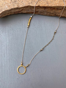 Circle Pendant Statement Necklace