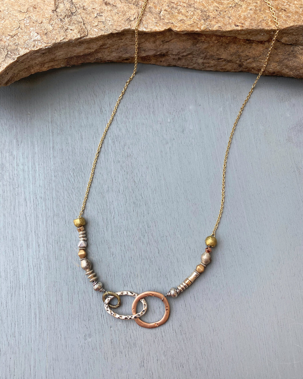 Mixed Metal Links Necklace